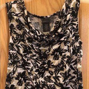 Covington Patterned Shirt in black, white and tan